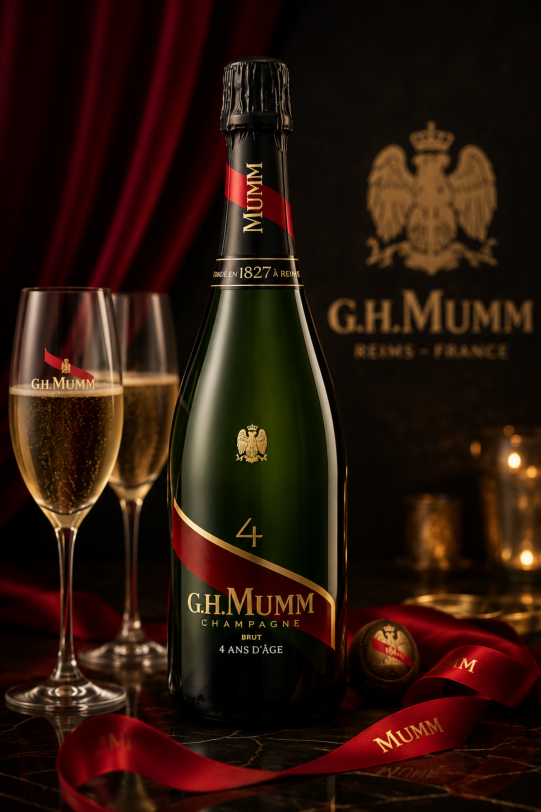 Champagne Mumm Cordon Rouge - 4 ans - Brut - 75 cl.