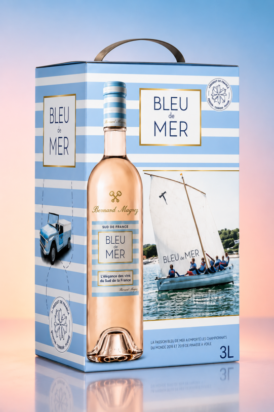 Bleu de Mer Rosé IGP Pays d’Oc 3 Litres Bag in Box  Bernard Magrez