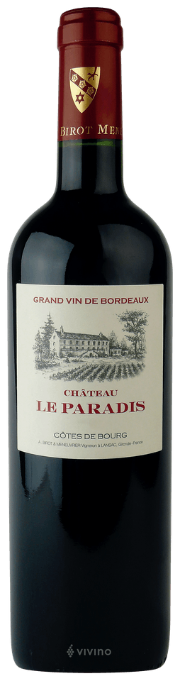 Château Le Paradis 2018 Côtes de Bourg Bordeaux Rouge AOC 75cl