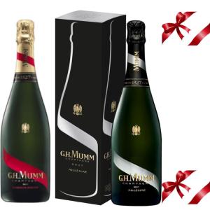 Duo Champagne Gh.Mumm 1 bouteille Millésime 2013 75cl avec étui + 1bouteille Brut Cordon rouge 75cl